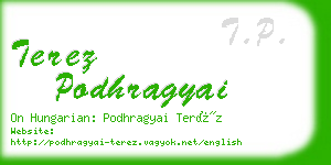 terez podhragyai business card